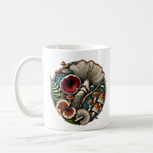 Caneca De Café Fungos Encantados - Uma Vibrante Maravilha De Cogu