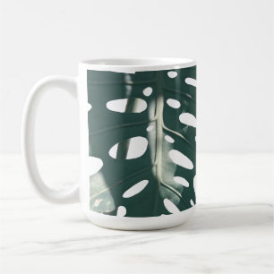 Caneca De Café Funky Pale Green Swiss Cheese Plant