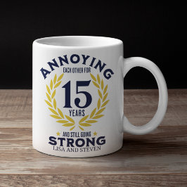 Caneca De Café Funny 15th Anniversary for couples