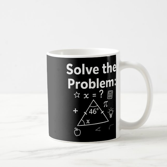 Caneca De Café Funny 67 Math Meme Solve The Problem Teacher For S (Direita)