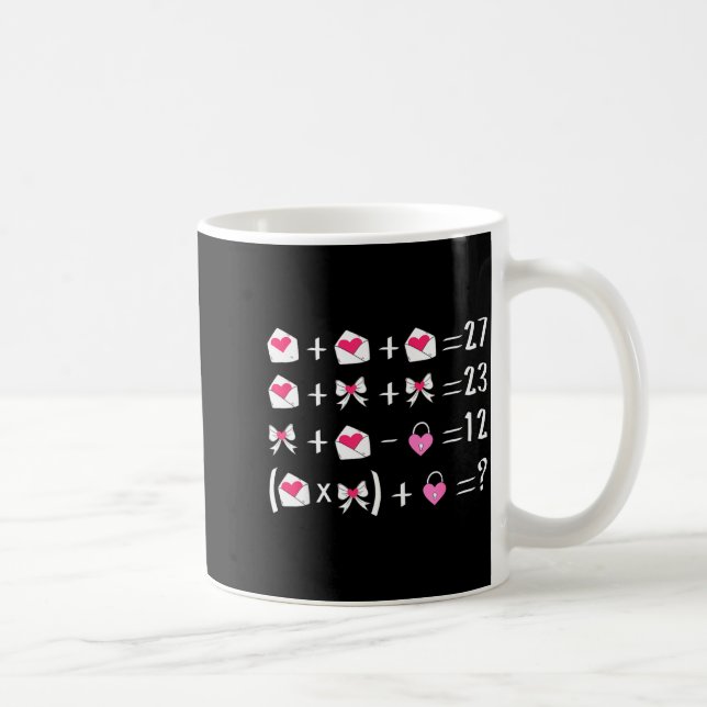 Caneca De Café Funny 67 Meme Valentine Math Teacher Bow Six Seven (Direita)