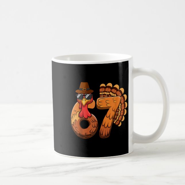 Caneca De Café Funny 67 Turkey Thanksgiving Six Seven Shirts Boys (Direita)