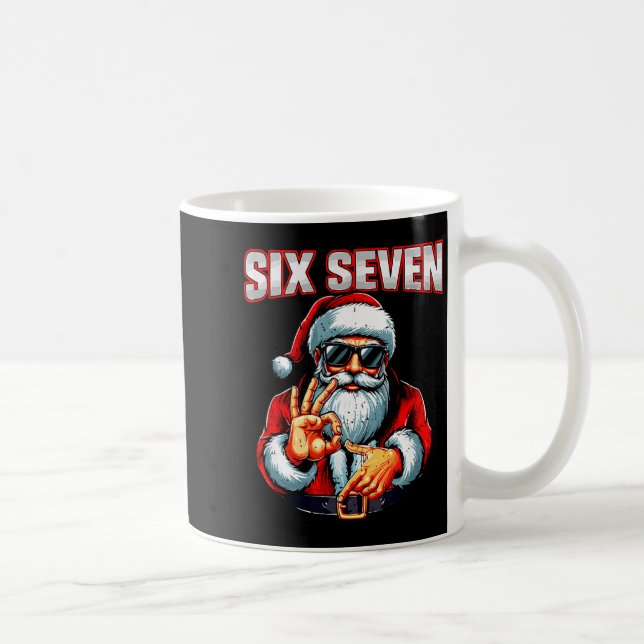Caneca De Café Funny 6 7 Meme Santa Christmas Men And Boys  (Direita)