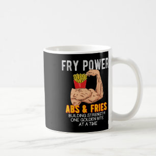 Caneca De Café Funny Abs Exerce Fries Franceses Construção Muscul