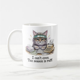 Caneca De Café Funny Accountant Mug Tax Season Is Ruff Cat Gift f