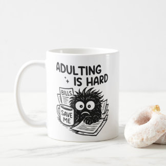 Caneca De Café Funny Adulting Mug – Adulting Is Hard, Bills Save