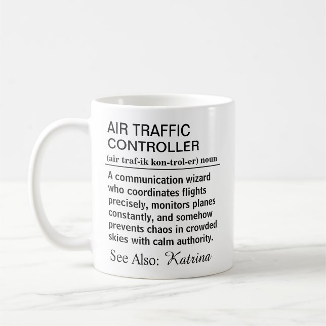 Caneca De Café Funny Air Traffic Controller Definition (Esquerda)
