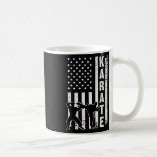 Caneca De Café Funny American Flag Karate Art For Men Women Karat