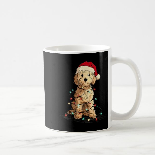 Caneca De Café Funny Ao Christmas Graphics Dog Lights Lover  (Direita)