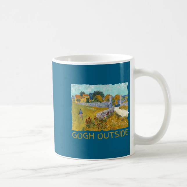 Caneca De Café Funny Artist Gogh Outside Starry Night Insrational (Direita)