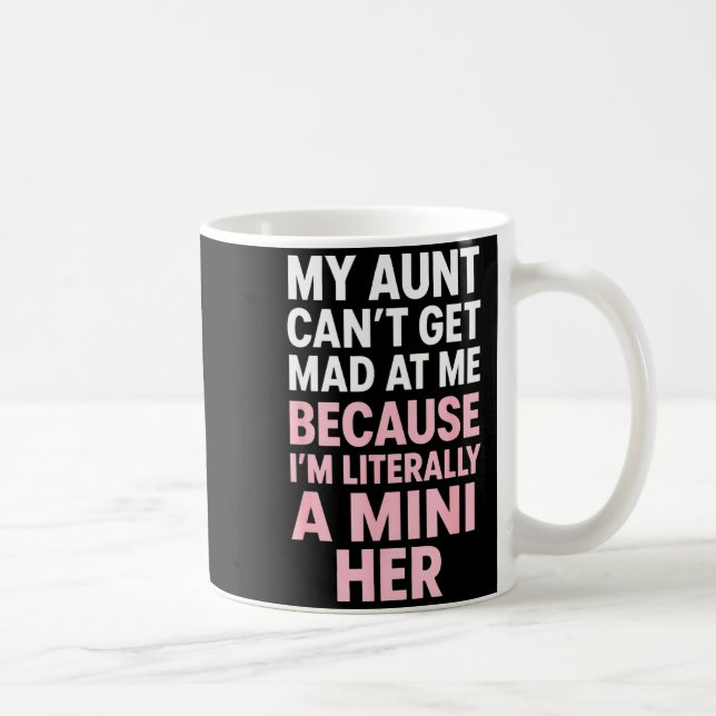 Caneca De Café Funny Aunt Niece Mini Her Matching Family Quote  (Direita)