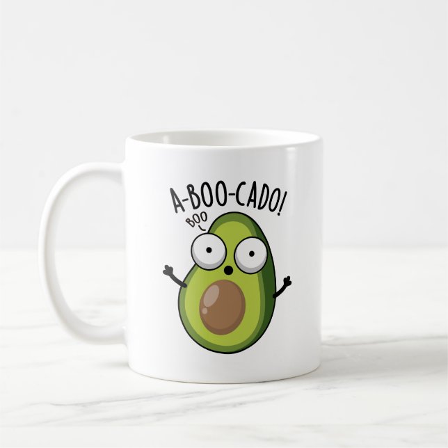 Caneca De Café Funny Avocado Scare Puns da A-boo (Esquerda)