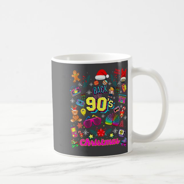 Caneca De Café Funny Back To 90's Christmas Nostalgia Quotes Grap (Direita)