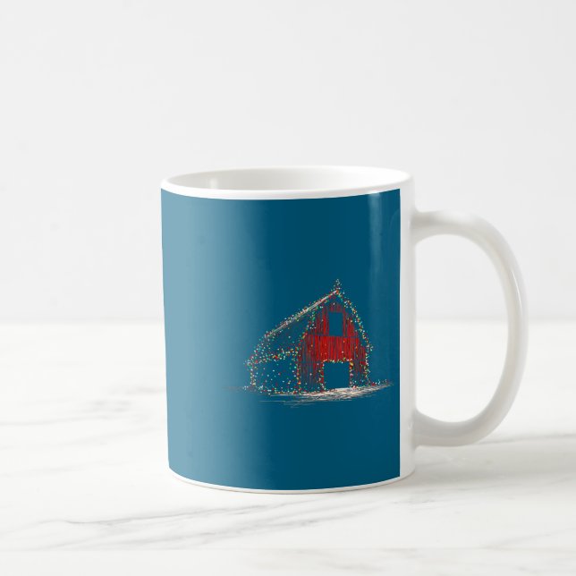 Caneca De Café Funny Barn Christmas Graphics Lights Lover Farm Fa (Direita)