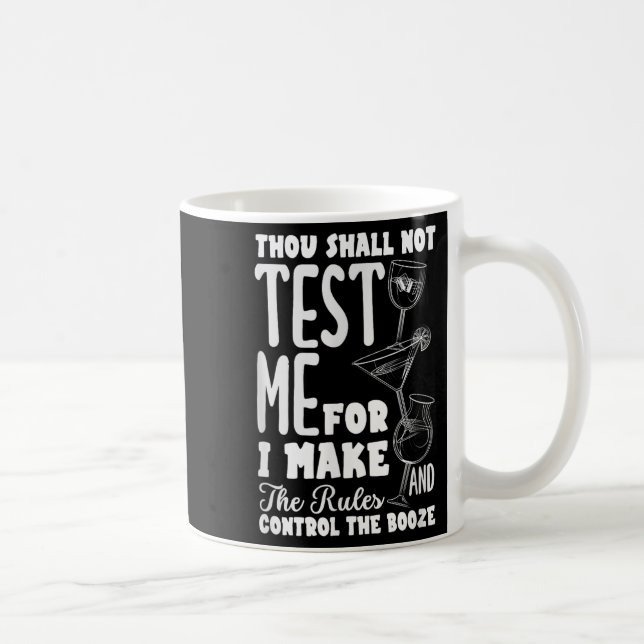Caneca De Café Funny Bartender Thou Shall Not Test Me Quote  (Direita)