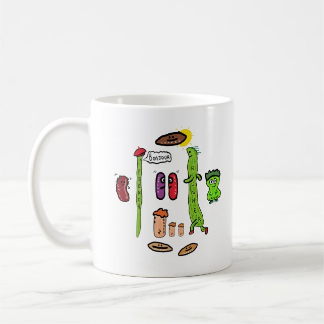 Caneca De Café Funny Bean Puns (Esquerda)