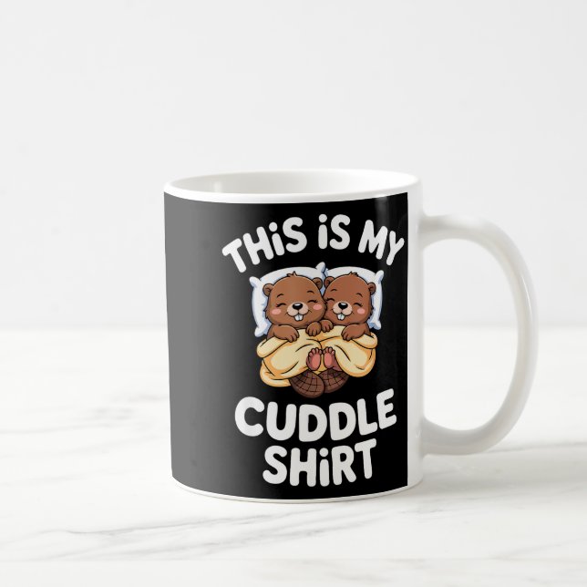 Caneca De Café Funny Beaver Couple This Is My Cuddle  (Direita)