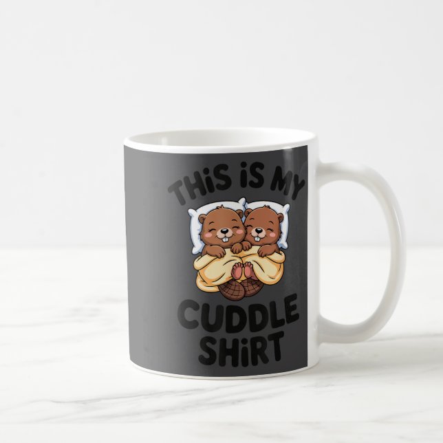 Caneca De Café Funny Beaver Couple This Is My Cuddle  (Direita)