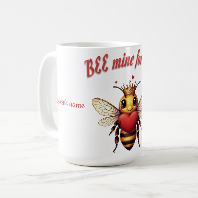 Caneca De Café Funny Bee Pun Valentine  (Frente Esquerda)