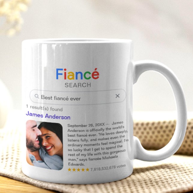 Caneca De Café Funny Best Fiancé Ever Search Result With Photo (Criador carregado)