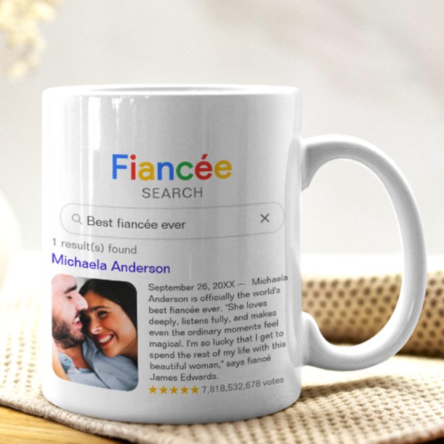 Caneca De Café Funny Best Fiancée Ever Search Result With Photo (Criador carregado)
