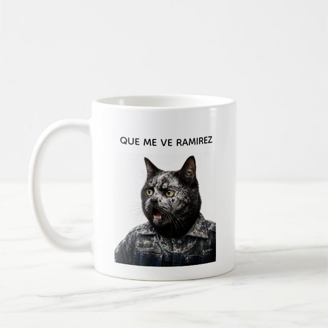 Caneca De Café Funny Black Cat – What Happened?! (Esquerda)