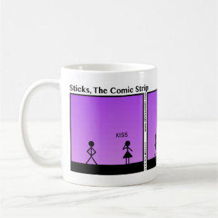 Caneca De Café Funny Blow a Kiss Stickman Mug - 111