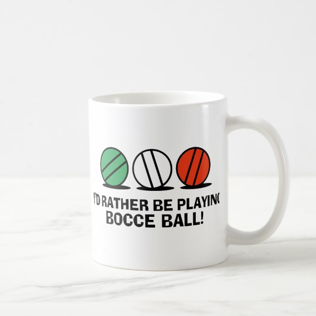 Caneca De Café Funny Bocce Ball (Direita)