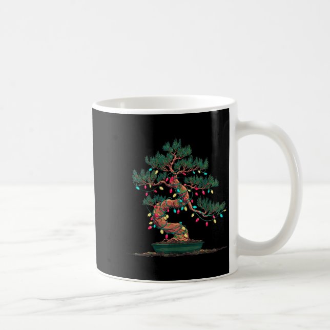 Caneca De Café Funny Bonsai Tree Christmas Graphics Lights Lover  (Direita)