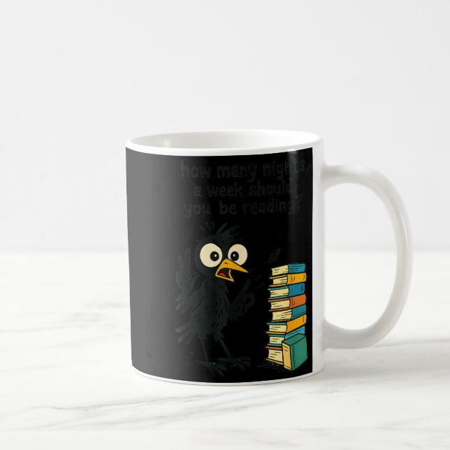 Caneca De Café Funny Bookworm 6 7 Meme Design _ Reading Nights Hu (Direita)