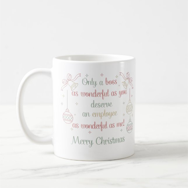 Caneca De Café Funny Boss Christmas Gift (Esquerda)