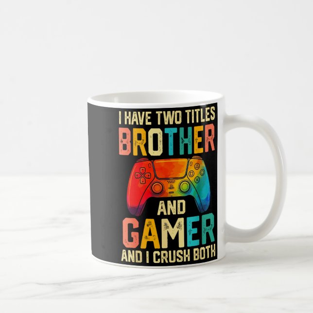 Caneca De Café Funny Brother Gamer Graphic Tee Men Boys Teens Vid (Direita)