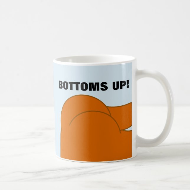 CANECA DE CAFÉ FUNNY BUNDA NUA DE CABEÇA PARA BAIXO  (Direita)