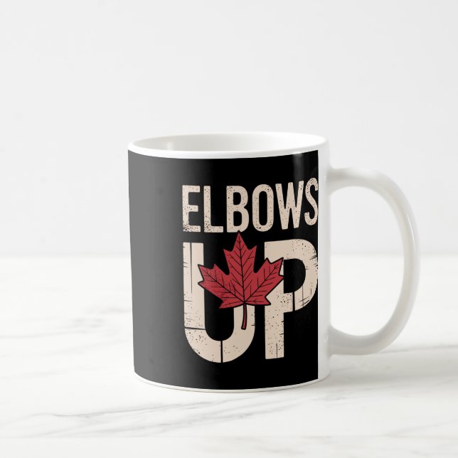 Caneca De Café Funny Canada Meme Elbows Up (1)  (Direita)