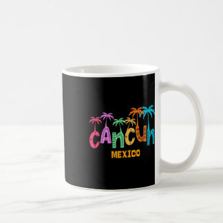 Caneca De Café Funny Cancun Mexico Palm Tree Colorir Tipografia