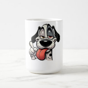 Caneca De Café funny cartoon dog mug with tongue out