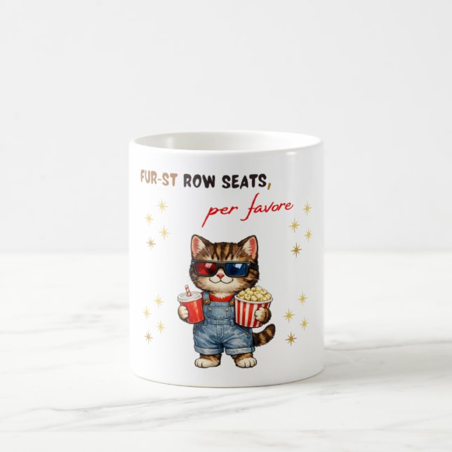Caneca De Café Funny Cat Mug Movie Night (Centro)