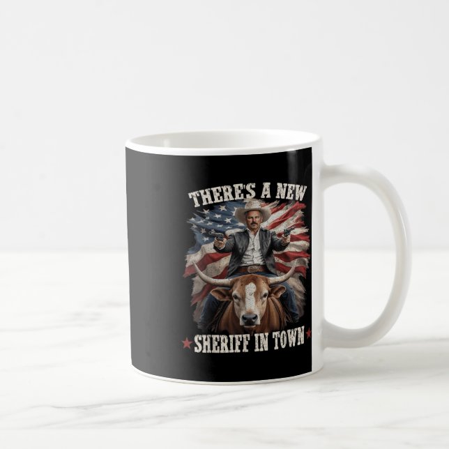 Caneca De Café Funny Chad Bianco Cowboy Bianco Para O Gov Da Cali (Direita)