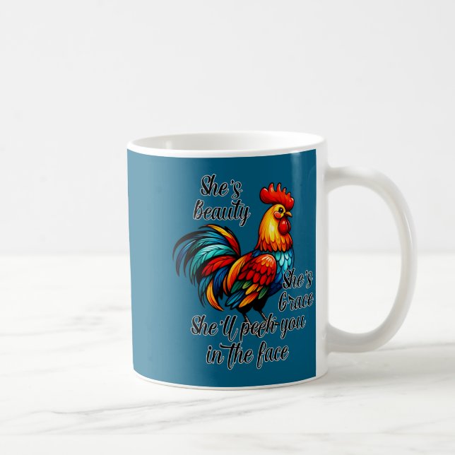 Caneca De Café Funny Chicken Quote  (Direita)