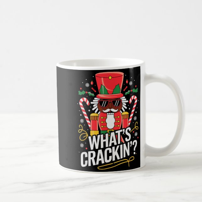 Caneca De Café Funny Christmas African American Nutcracker Men Wo (Direita)