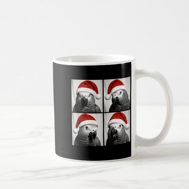 Caneca De Café Funny Christmas African G Parrot Santa Photo Booth (Direita)