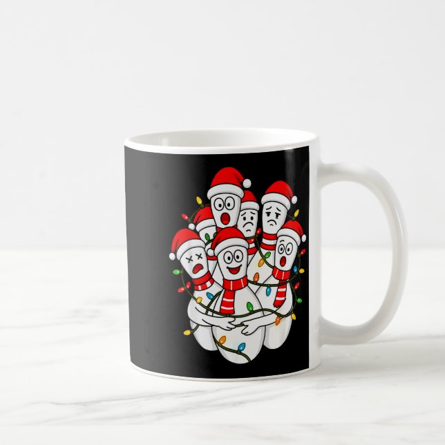 Caneca De Café Funny Christmas Bowling Santa Bowling Ns Team Men  (Direita)