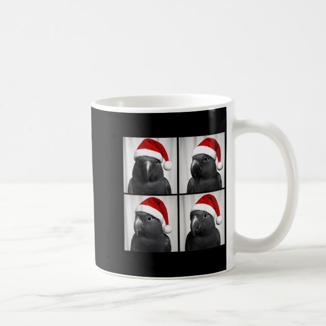 Caneca De Café Funny Christmas Eclectus Parrot Santa Photo Booth  (Direita)