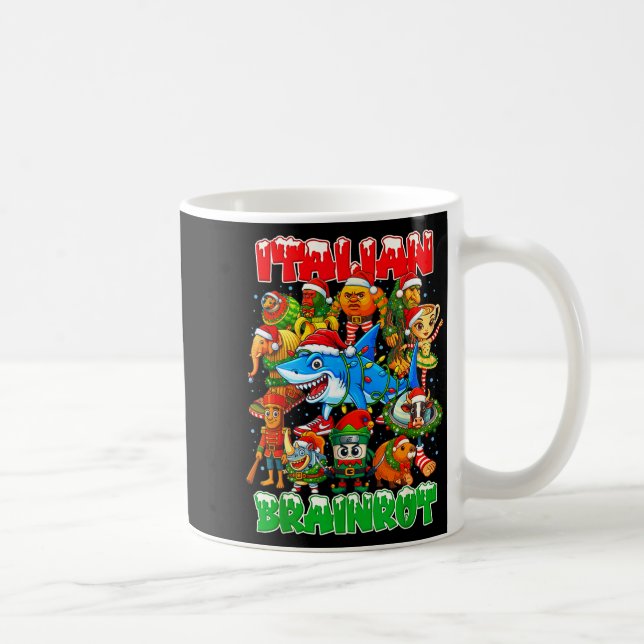 Caneca De Café Funny Christmas Italian Brain Rot Italian Brainrot (Direita)
