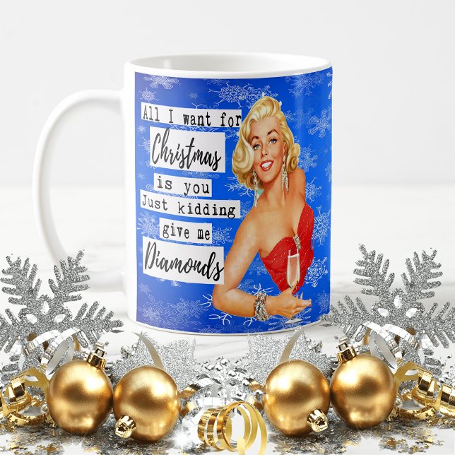 Caneca De Café Funny Christmas Mug Best Friend "Give me Diamonds" (Criador carregado)