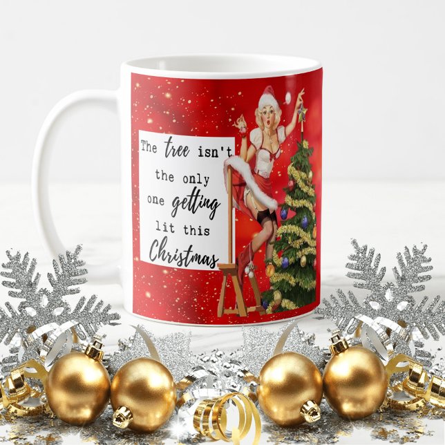 Caneca De Café Funny Christmas Mug Best Friend "Tree Lit" (Criador carregado)