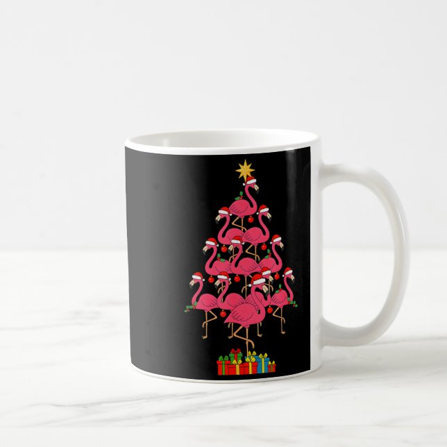 Caneca De Café Funny Christmas Nk Flamingo Tree Holiday Bird Love (Direita)