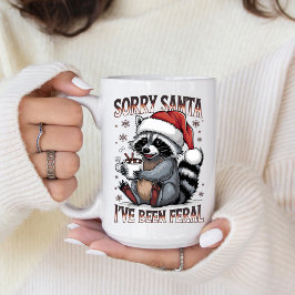 Caneca De Café Funny Christmas Raccoon Coffee Mug