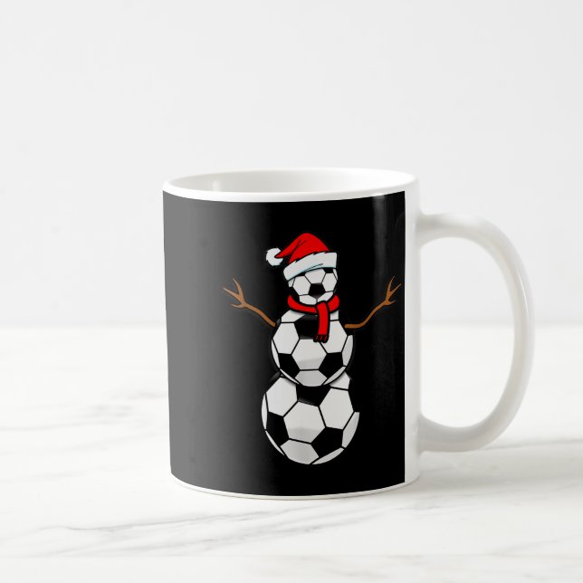 Caneca De Café Funny Christmas Soccer Santa Snowman  (Direita)