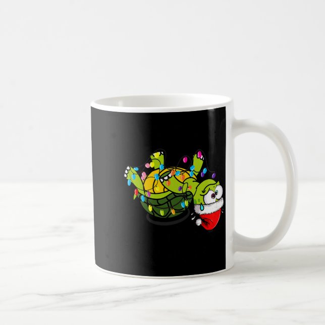 Caneca De Café Funny Christmas Turtle It's Fine I'm Fine Everythi (Direita)